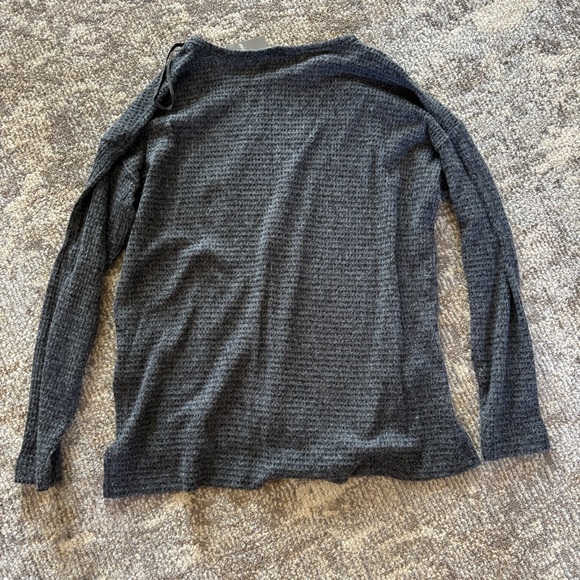 Aerie | NWT matching waffle charcoal gray sleepwear sweater set - Picture 4 of 16